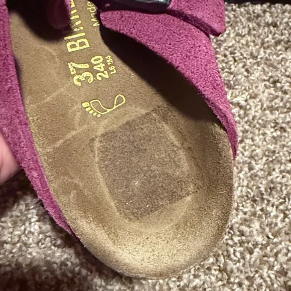 Birkenstock Purple Suede Clogs / Mules with Buckle (37 or 6.5-7) - like new! - Picture 10 of 15